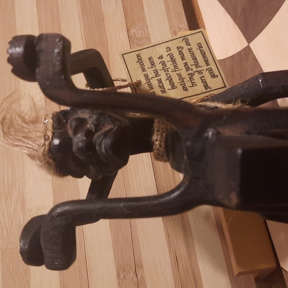 Wood native sculpture/motorcycle - Picture 2 of 5